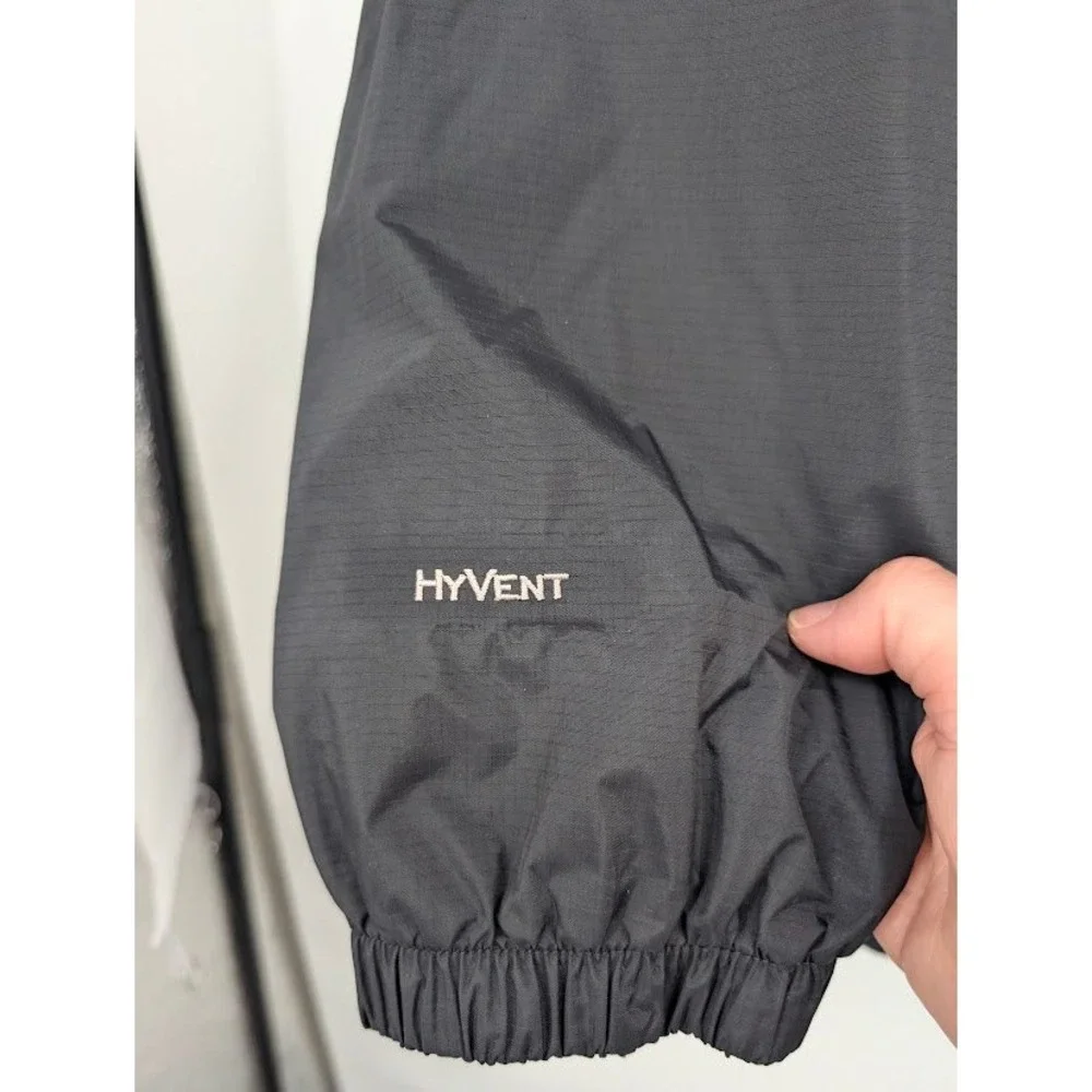 The North Face Hyvent Jacket Full zip Black Waterproof Windbreaker Jacket sz XL